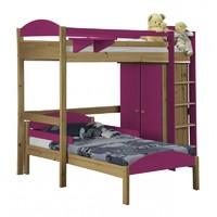 Maximus L Shape Antique Long High Sleeper Set 1 with Fuschia