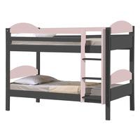 maximus bunk bed single graphite and pink