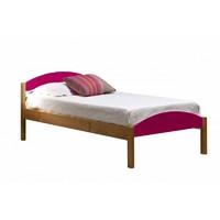 Maximus Short Single Antique Bed Frame Antique with Fuschia