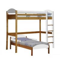 Maximus L shape high sleeper - Antique and White