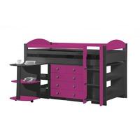 Maximus Graphite Mid Sleeper Set 1 with Fuschia