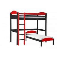 Maximus L Shape Graphite Long High Sleeper with Red