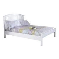 madrid white wooden bed frame small double