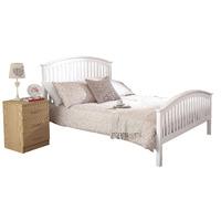 Madrid White High End Wooden Bed Small Double