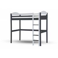 maximus long graphite high sleeper bed with white