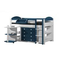 Maximus Whitewash Long Mid Sleeper Set 1 with Blue