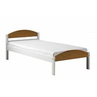 maximus short single whitewash bed frame white with antique