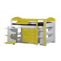 Maximus Whitewash Long Mid Sleeper Set 1 with Lime