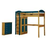 Maximus Long Antique High Sleeper Set 2 with Blue