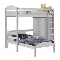 Maximus L Shape Whitewash Long High Sleeper Set 1 with White