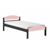 maximus long single graphite bed frame graphite with pink