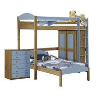 Maximus L shape high sleeper set 2 - Antique and Baby Blue