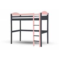 Maximus Long Graphite High Sleeper Bed with Pink