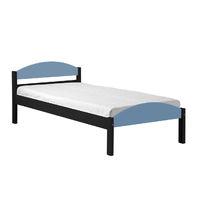 maximus long single graphite bed frame graphite with baby blue