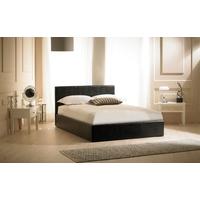 Madrid Black Faux Leather Ottoman Bed - Multiple Sizes (King Size)