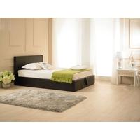 Madrid Brown Faux Leather Ottoman Bed - Multiple Sizes (Double)