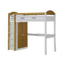 Maximus Long Whitewash High Sleeper Set 1 with Antique