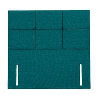 Mayfair Cobbled Headboard Teal Kingsize