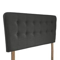 Manhattan Upholstered Headboard - Double - Granite