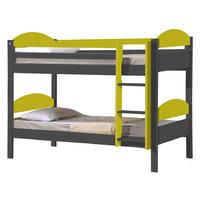 maximus bunk bed single graphite and lime