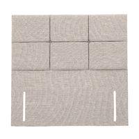 Mayfair Cobbled Headboard Stone Small Double