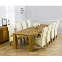 Madeira 300cm Solid Oak Dining Table with Canberra Chairs