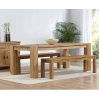 Madeira 200cm Solid Oak Dining Table with Benches