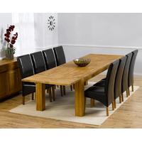 Madeira 240cm Solid Oak Extending Dining Table with Canberra Chairs