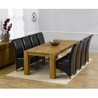 Madeira 240cm Solid Oak Extending Dining Table with Kingston Chairs