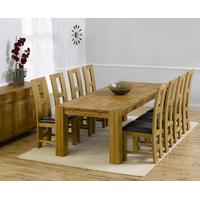 Madeira 300cm Solid Oak Dining Table with Lyon Chairs