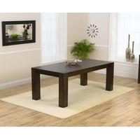 Madeira 200cm Dark Solid Oak Dining Table