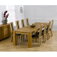 Madeira 300cm Solid Oak Dining Table with Trento Chairs