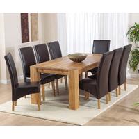 Madeira 240cm Solid Oak Dining Table with Canberra Chairs