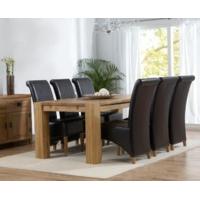 Madeira 200cm Solid Oak Dining Table with Kingston Chairs