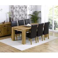 Madeira 200cm Solid Oak Dining Table with Napoli Chairs