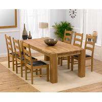Madeira 200cm Solid Oak Dining Table with Victoria Chairs