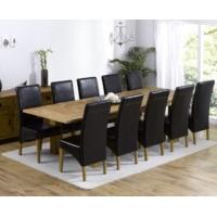 Madeira 200cm Solid Oak Extending Dining Table with Vienna Chairs