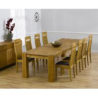 Madeira 300cm Solid Oak Dining Table with Marino Chairs
