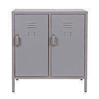 MAX METAL LOCKER 2 DOOR CABINET in Dove Grey