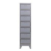 MAX METAL LOCKER 7 DOOR CABINET in Dove Grey