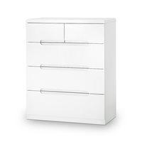 MANHATTAN 3+2 CHEST OF DRAWERS in White