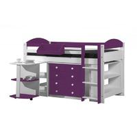 Maximus Whitewash Long Mid Sleeper Set 1 with Lilac