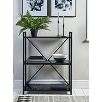 Marble Effect Glass Shelf Unit