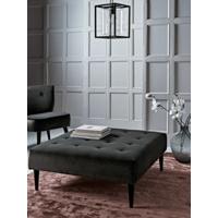 Marlborough Ottoman - Slate Grey Velvet