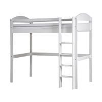 Maximus Long Whitewash High Sleeper Bed with White