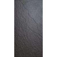 Magma Black Stone Effect Plain Porcelain Wall & Floor Tile Pack of 6 (L)600mm (W)300mm