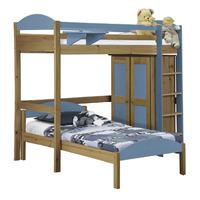 Maximus L Shape Antique Long High Sleeper Set 1 with Baby Blue