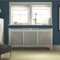 Mayfair Adjustable Medium - Large White Painted Radiator Cover