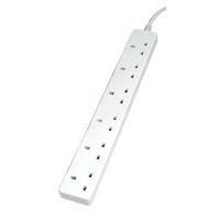 Masterplug 6 Socket 13 A Extension Lead 1m White