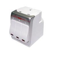 Masterplug White 3-Gang 240V 13A Adaptor